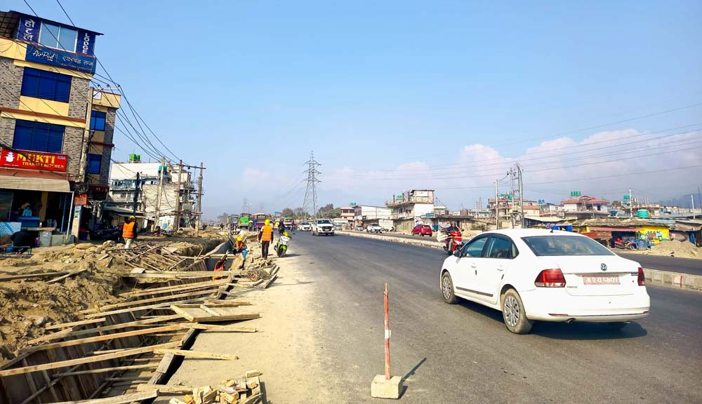 पोखरा–मुग्लिङ सडक  : चौहत्तर प्रतिशत काम सम्पन्न