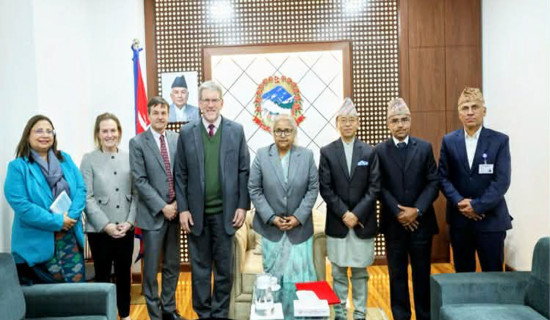 प्रधानमन्त्री सुशीला कार्कीसँग अमेरिकी राजदूत थम्पसनको शिष्टाचार भेट