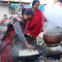 नेपाली सेनाको पदयात्रा टोली हनुमान ढोकामा