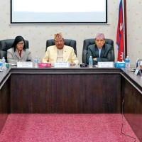 प्रधानमन्त्रीद्वारा महात्मा गान्धीको समाधिस्थलमा पुष्पहार अर्पण