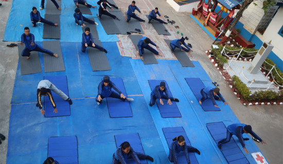 प्रहरी कर्मचारीलाई योग प्रशिक्षण