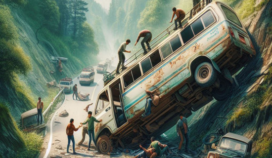 काठमाडौँको शङ्खरापुरमा बस दुर्घटना, तीनजनाको मृत्यु