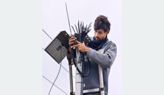 राधानदीमा जलस्तर मापन गर्ने ‘रडार लेभल सेन्सर’ जडान