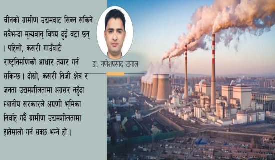 चीनको विकासमा ग्रामीण उद्योग