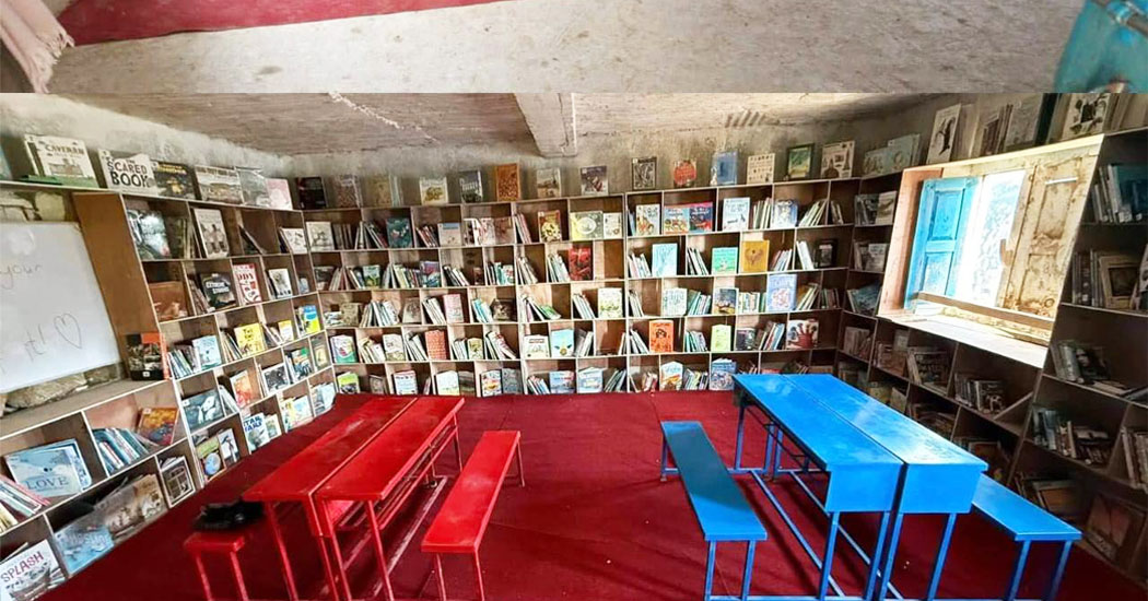 जुम्लाको आवासीय विद्यालयमा पुस्तकालय स्थापना