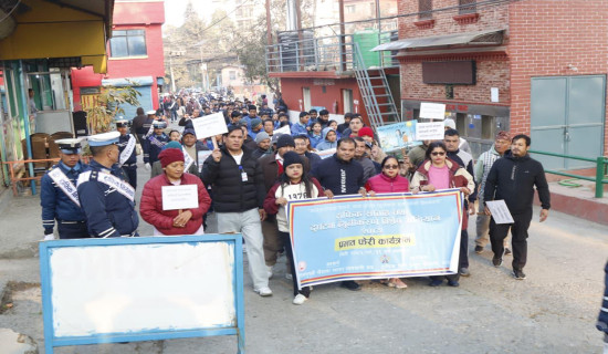 ट्राफिक सप्ताह–२०८२: ट्राफिक प्रहरी प्रभाग गौशलाद्वारा प्रभातफेरी