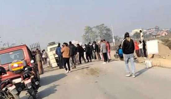 माघे मेला भर्न गएकाे जिप दुर्घटना हुँदा दुईको मृत्यु