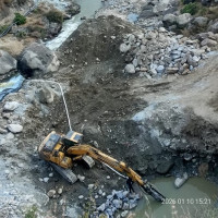 बाजुराको दानसाँगु खोलामा बेलिब्रिज निर्माण तीव्र