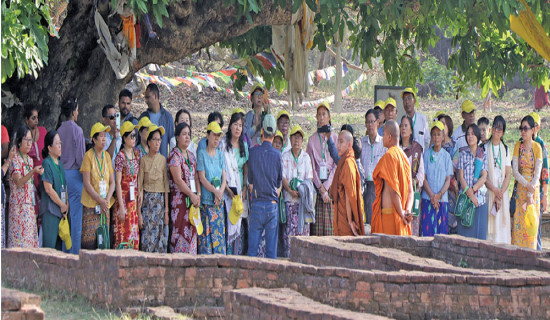 तिलौराकोटमा एकाउन्न देशका पर्यटक