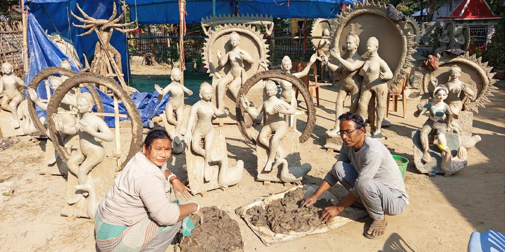 माटोबाट मूर्ति बनाउने परम्परागत पेसा सङ्कटमा