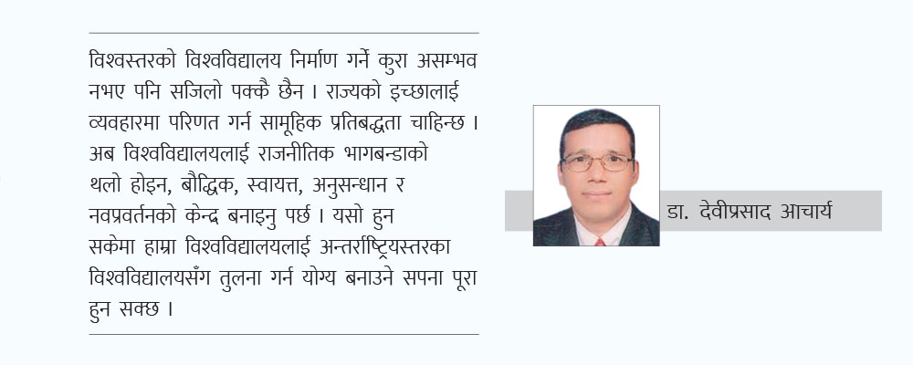 विश्वविद्यालयको गुणस्तरमा प्रश्न