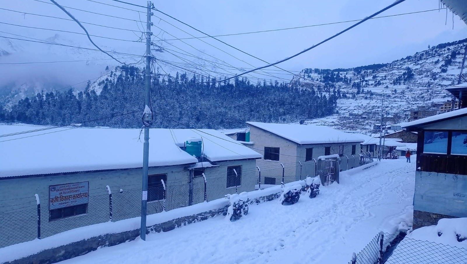 सुदूरपहाडमा भारी हिमपात, विद्युत् सेवा अवरुद्ध