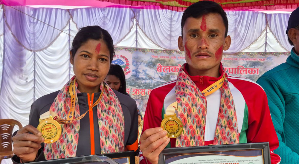 अर्जुन र फुलमती झिल्टुङ दौडमा च्याम्पियन
