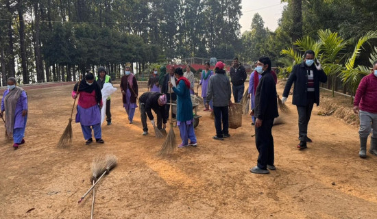 सहिद दिवसः दोस्रो दिन सहिद स्मारक परिसरमा सरसफाइ