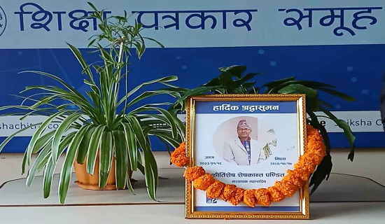 शिक्षा पत्रकार पण्डितको स्मृतिमा पुरस्कार घोषणा