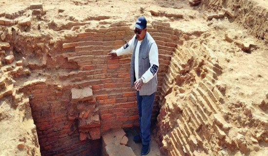 पण्डितपुरमा भेटियो दरबारको भग्नावशेष