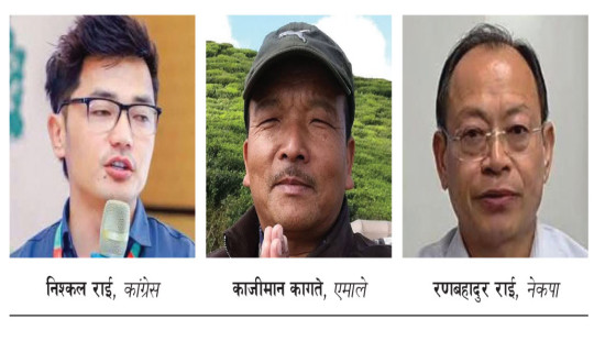 इलाम क्षेत्र नं. १  त्रिपक्षीय रोचक भिडन्त