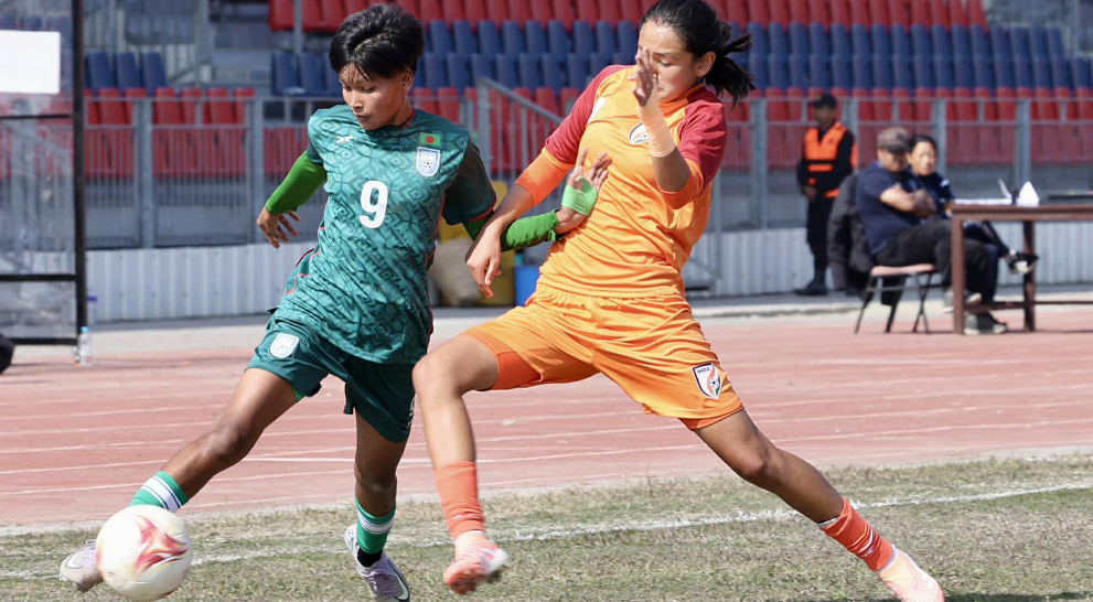 साफ यु–१९ महिला फुटबल : भारतलाई हराउँदै बङ्गलादेश फाइनल  नजिक