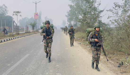 निर्वाचन लक्षित सुरक्षाका लागि महोत्तरीमा सेना परिचालन