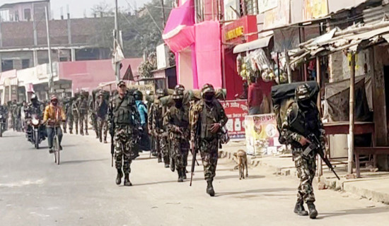निर्वाचन सुरक्षाका लागि सप्तरीमा नेपाली सेना परिचालन