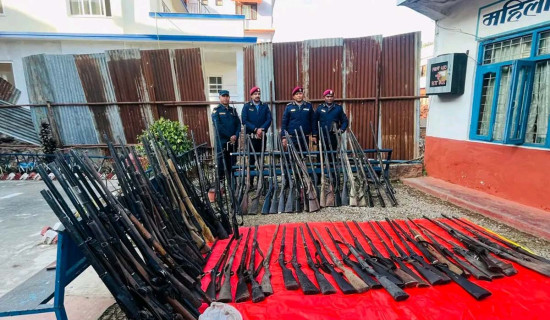 बागलुङमा ११५ थान भरुवा बन्दुक बरामद