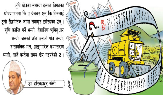 चुनावी घोषणापत्रमा कृषि