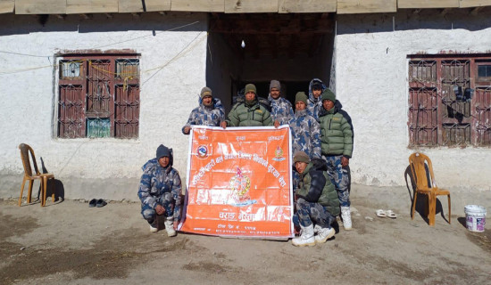 मुस्ताङमा नेपाली सेना र सशस्त्र प्रहरीको निर्वाचन सुरक्षा बेस स्थापना