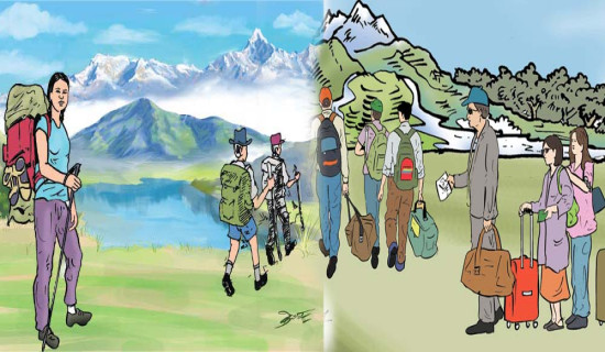 पर्यटकको खर्च र बसाइ घट्यो