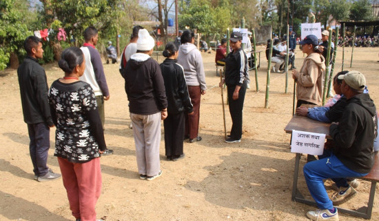 बागलुङमा नमूना मतदान अभ्यास