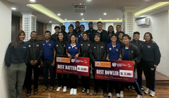 क्रिकेटर बिन्दु, सिता र मनिषालाई सम्मान