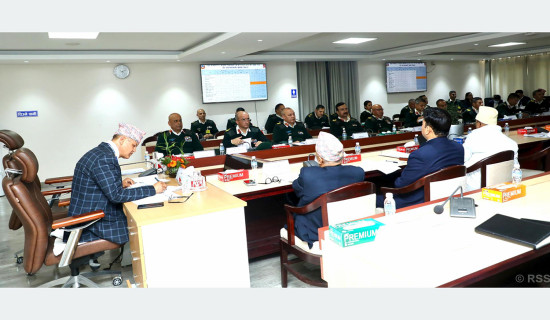 रक्षा मन्त्रालय मातहतका विकास आयोजना तथा कार्यक्रमको प्रगति समीक्षा