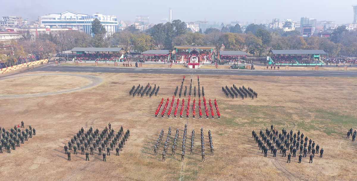 टुँडिखेलमा महाशिवरात्रि तथा सेना दिवसको पूर्वाभ्यास