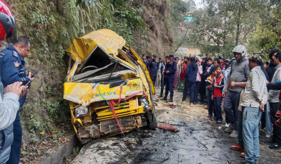 विद्यालय भ्यान दुर्घटना : मृत्यु हुने संख्या दुई पुग्यो