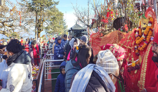 पाथीभरा दर्शन गर्ने भक्तजन एक लाख १३ हजार