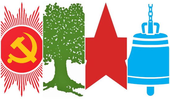 गुल्मीमा मुख्य चार दलबीच प्रतिस्पर्धा