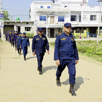 निर्वाचन सुरक्षाका लागि उपल्लो मुस्ताङमा संयुक्त गस्ती