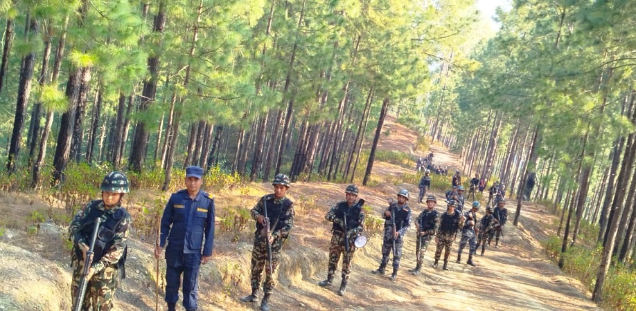 प्रतिनिधिसभा निर्वाचन : सल्यानमा सेना–प्रहरीको संयुक्त गस्ती