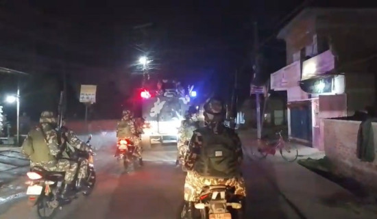 सप्तरीमा नेपाली सेनाद्वारा गस्ती