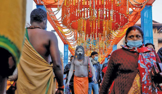 नागाबाबालगायत साधुसन्तको बिदाइ