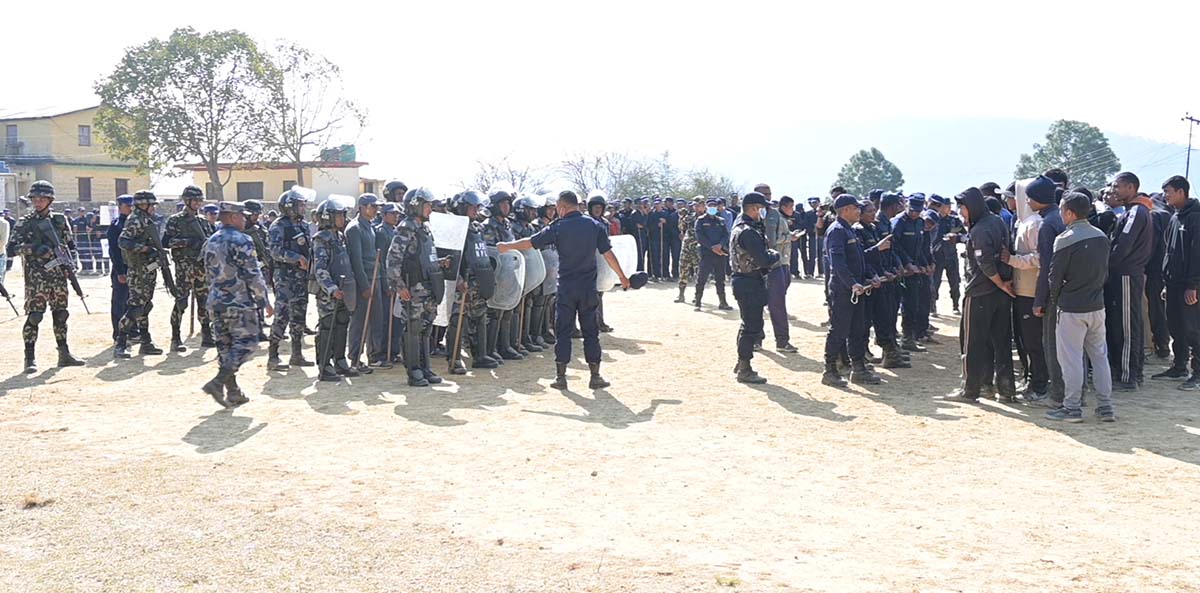 निर्वाचन लक्षित सुरक्षा अभ्यास: ढुक्क भएर मतदान गर्न अपिल