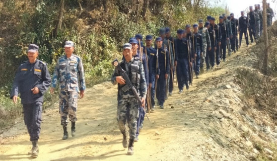 गुल्मीमा संयुक्त सुरक्षा गस्ती