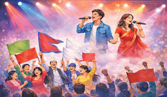 भाषण छोडेर भाकामा मत माग्दै