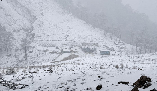 आज हिमाली भूभागका एक-दुई स्थानमा हिमपातको पूर्वानुमान