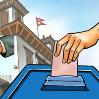 हुम्लामा हेलिकाेप्टरबाट कर्मचारी र निर्वाचन सामग्री ढुवानी