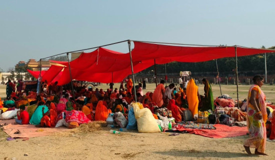 मिथिला माध्यमिकी परिक्रमाका सहभागी जनकपुरधाममा