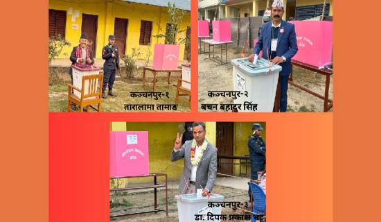 कञ्चनपुरमा एमाले उम्मेदवारद्वारा मतदान