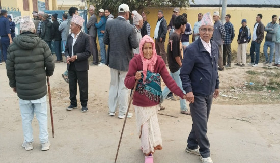 शान्ति र विकासको कामना गर्दै सुर्खेतमा मतदान