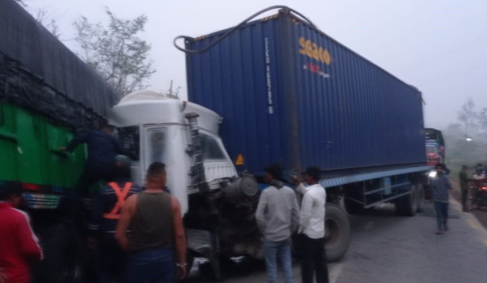 स्टेरिङमा च्यापिएर ट्रेलर चालकको मृत्यु