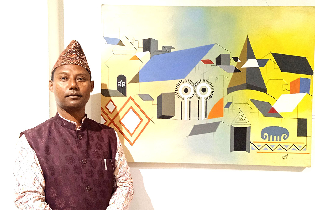 नदीको बालुवादेखि क्यानभाससम्म कलाकार गोपालको प्रेरणादायी यात्रा