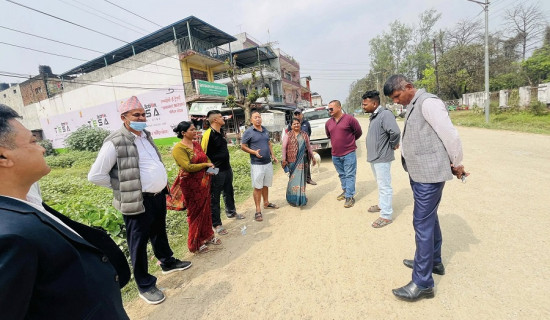 सुनवलमा तीन करोडको लागतमा सडक स्तरोन्नति कार्य सुरु